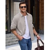 image:imageCOOFANDY Mens Button Down Shirt Jacket Long Sleeve Flannel Shirts  Shacket Overshirt Soft Brushed Fabric With Flap Pocket Casual Outdoor WorkLight Gray