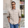 image:imageCOOFANDY Mens Button Down Shirt Jacket Long Sleeve Flannel Shirts  Shacket Overshirt Soft Brushed Fabric With Flap Pocket Casual Outdoor WorkMoon Gray