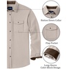 image:imageCOOFANDY Mens Button Down Shirt Jacket Long Sleeve Flannel Shirts  Shacket Overshirt Soft Brushed Fabric With Flap Pocket Casual Outdoor WorkMoon Gray