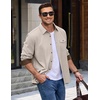 image:imageCOOFANDY Mens Button Down Shirt Jacket Long Sleeve Flannel Shirts  Shacket Overshirt Soft Brushed Fabric With Flap Pocket Casual Outdoor WorkMoon Gray
