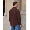 image:imageCOOFANDY Mens Button Down Shirt Jacket Long Sleeve Flannel Shirts  Shacket Overshirt Soft Brushed Fabric With Flap Pocket Casual Outdoor WorkWine Red