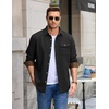 image:imageCOOFANDY Mens Button Down Shirt Jacket Long Sleeve Flannel ShirtsBlack