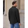 image:imageCOOFANDY Mens Button Down Shirt Jacket Long Sleeve Flannel ShirtsBlack
