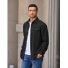 image:imageCOOFANDY Mens Button Down Shirt Jacket Long Sleeve Flannel ShirtsBlack
