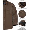 image:imageCOOFANDY Mens Button Down Shirt Jacket Long Sleeve Flannel ShirtsBrown