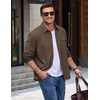 image:imageCOOFANDY Mens Button Down Shirt Jacket Long Sleeve Flannel ShirtsBrown