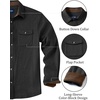 image:imageCOOFANDY Mens Button Down Shirt Jacket Long Sleeve Flannel ShirtsDark Gray Heather