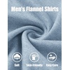 image:imageCOOFANDY Mens Button Down Shirt Jacket Long Sleeve Flannel ShirtsLight Blue Heather