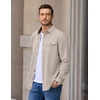 image:imageCOOFANDY Mens Button Down Shirt Jacket Long Sleeve Flannel ShirtsMoon Gray