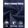 image:imageCOOFANDY Mens Button Down Shirt Jacket Long Sleeve Flannel ShirtsNavy Blue Heather