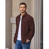 image:imageCOOFANDY Mens Button Down Shirt Jacket Long Sleeve Flannel ShirtsWine Red
