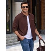 image:imageCOOFANDY Mens Button Down Shirt Jacket Long Sleeve Flannel ShirtsWine Red
