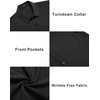 image:imageCOOFANDY Mens Casual Button Down Shirts Short Sleeve Summer Beach Vacation Untucked Dress Shirts with PocketBlack