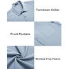 image:imageCOOFANDY Mens Casual Button Down Shirts Short Sleeve Summer Beach Vacation Untucked Dress Shirts with PocketBlue