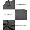image:imageCOOFANDY Mens Casual Button Down Shirts Short Sleeve Summer Beach Vacation Untucked Dress Shirts with PocketDark Gray
