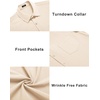 image:imageCOOFANDY Mens Casual Button Down Shirts Short Sleeve Summer Beach Vacation Untucked Dress Shirts with PocketKhaki