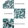 image:imageCOOFANDY Mens Casual Button Down Shirts Short Sleeve Summer Beach Vacation Untucked Dress Shirts with PocketLeafdeep Green