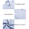 image:imageCOOFANDY Mens Casual Button Down Shirts Short Sleeve Summer Beach Vacation Untucked Dress Shirts with PocketLight Blue