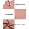 image:imageCOOFANDY Mens Casual Button Down Shirts Short Sleeve Summer Beach Vacation Untucked Dress Shirts with PocketPink