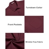 image:imageCOOFANDY Mens Casual Button Down Shirts Short Sleeve Summer Beach Vacation Untucked Dress Shirts with PocketRed