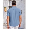 image:imageCOOFANDY Mens Casual Button Down Shirts Short Sleeve Summer Beach Vacation Untucked Dress Shirts with PocketRoyal Blue