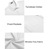 image:imageCOOFANDY Mens Casual Button Down Shirts Short Sleeve Summer Beach Vacation Untucked Dress Shirts with PocketWhite