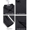 image:imageCOOFANDY Mens Casual Button Down Work Shirts Untucked Long Sleeve Woven Shirt with PocketsBlack
