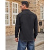 image:imageCOOFANDY Mens Casual Button Down Work Shirts Untucked Long Sleeve Woven Shirt with PocketsBlack