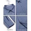 image:imageCOOFANDY Mens Casual Button Down Work Shirts Untucked Long Sleeve Woven Shirt with PocketsBlue