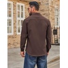 image:imageCOOFANDY Mens Casual Button Down Work Shirts Untucked Long Sleeve Woven Shirt with PocketsBrown