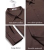 image:imageCOOFANDY Mens Casual Button Down Work Shirts Untucked Long Sleeve Woven Shirt with PocketsBrown
