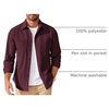 image:imageCOOFANDY Mens Casual Button Down Work Shirts Untucked Long Sleeve Woven Shirt with PocketsBurgundy