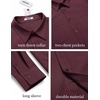 image:imageCOOFANDY Mens Casual Button Down Work Shirts Untucked Long Sleeve Woven Shirt with PocketsBurgundy