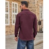image:imageCOOFANDY Mens Casual Button Down Work Shirts Untucked Long Sleeve Woven Shirt with PocketsBurgundy