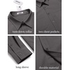 image:imageCOOFANDY Mens Casual Button Down Work Shirts Untucked Long Sleeve Woven Shirt with PocketsDark Grey