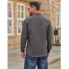 image:imageCOOFANDY Mens Casual Button Down Work Shirts Untucked Long Sleeve Woven Shirt with PocketsDark Grey