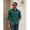 image:imageCOOFANDY Mens Casual Button Down Work Shirts Untucked Long Sleeve Woven Shirt with PocketsGreen