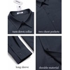 image:imageCOOFANDY Mens Casual Button Down Work Shirts Untucked Long Sleeve Woven Shirt with PocketsNavy Blue