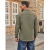 image:imageCOOFANDY Mens Casual Button Down Work Shirts Untucked Long Sleeve Woven Shirt with PocketsOlive Green