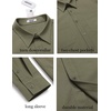 image:imageCOOFANDY Mens Casual Button Down Work Shirts Untucked Long Sleeve Woven Shirt with PocketsOlive Green