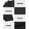image:imageCOOFANDY Mens Casual Shirts Short Sleeve Button Down Shirt Wrinkle Free Summer ShirtBlack