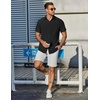 image:imageCOOFANDY Mens Casual Shirts Short Sleeve Button Down Shirt Wrinkle Free Summer ShirtBlack