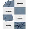 image:imageCOOFANDY Mens Casual Shirts Short Sleeve Button Down Shirt Wrinkle Free Summer ShirtLight Blue