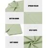image:imageCOOFANDY Mens Casual Shirts Short Sleeve Button Down Shirt Wrinkle Free Summer ShirtLight Green