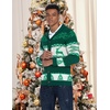 image:imageCOOFANDY Mens Christmas Cardigans Ugly Xmas Sweaters Reindeer Snowflake Shawl Collar Knitted Cardigan SweaterA  Green  C