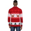 image:imageCOOFANDY Mens Christmas Cardigans Ugly Xmas Sweaters Reindeer Snowflake Shawl Collar Knitted Cardigan SweaterA  Red  C