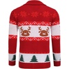 image:imageCOOFANDY Mens Christmas Cardigans Ugly Xmas Sweaters Reindeer Snowflake Shawl Collar Knitted Cardigan SweaterA  Red  C