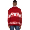 image:imageCOOFANDY Mens Christmas Cardigans Ugly Xmas Sweaters Reindeer Snowflake Shawl Collar Knitted Cardigan SweaterA  Red  a