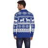image:imageCOOFANDY Mens Christmas Cardigans Ugly Xmas Sweaters Reindeer Snowflake Shawl Collar Knitted Cardigan SweaterBluewhite Snowflake Elk