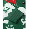 image:imageCOOFANDY Mens Christmas Cardigans Ugly Xmas Sweaters Reindeer Snowflake Shawl Collar Knitted Cardigan SweaterCheckered Christmas Tree